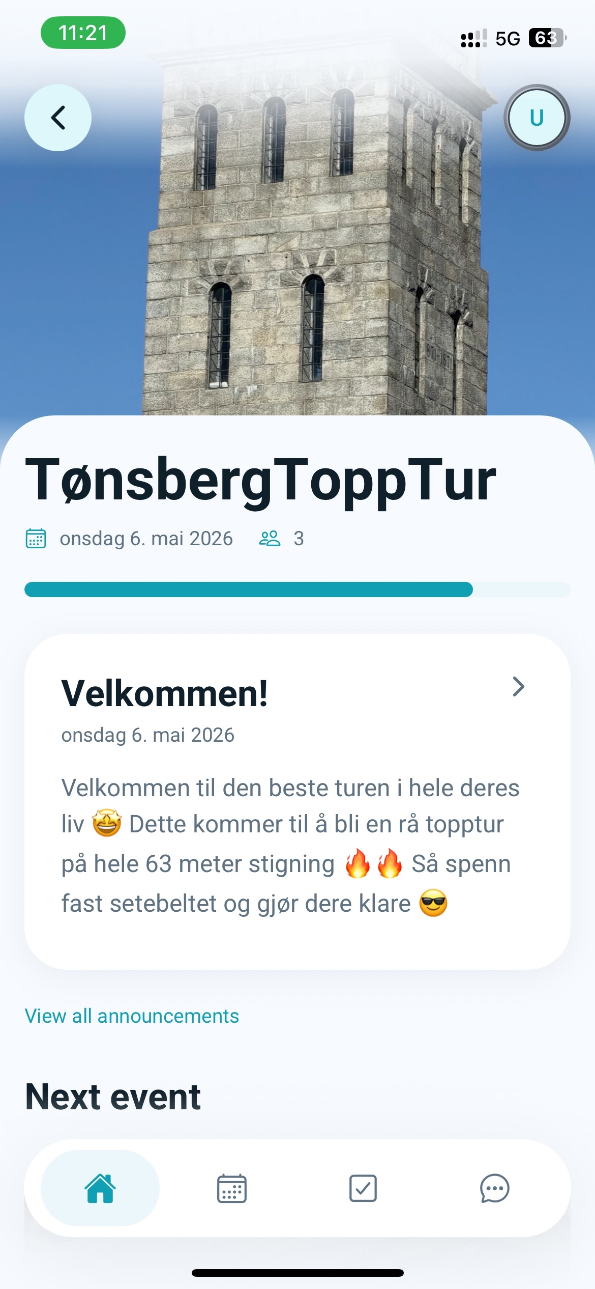 Home screen